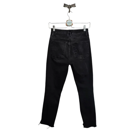 ๐ด 3/$30 Good American 26ร25 Good High Waist Crop Skinny Jeans In Black127 2/26 - Picture 4 of 15